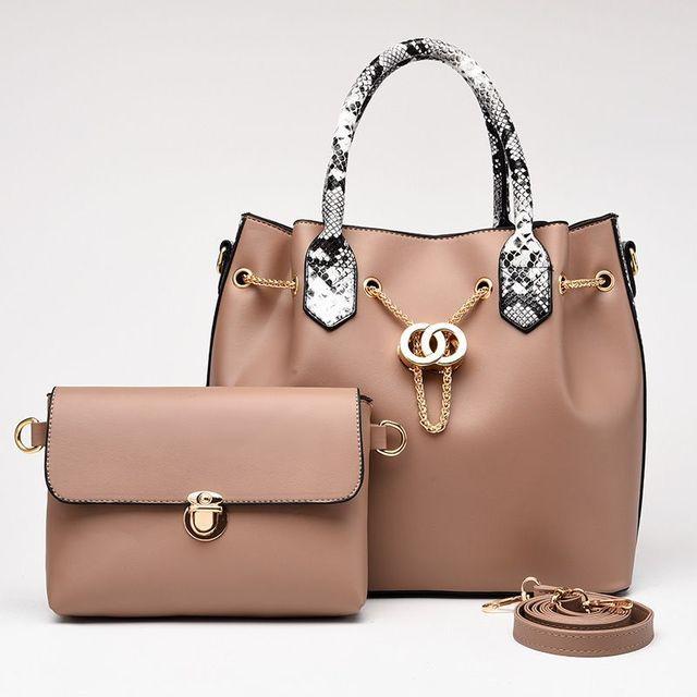 Evening Bags Women Tote 2 Pcs Fashion PU Metal Chain Leather Ladies Handbag Serpentine Messenger Shoulder Bag Wallet Color, Beige
Evening Bags Women Tote 2 Pcs Fashion PU Metal Chain Leather Ladies Handbag Serpentine Messenger Shoulder Bag Wallet Color, Beige