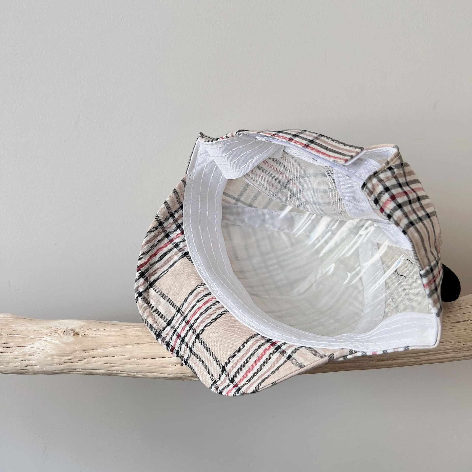 Fashion Baby Hat Cute Ear Plaid with Embroidered Baseball Caps Summer Children Boy Girl Sun Hats Visor Newborn Caps 6-24 Months