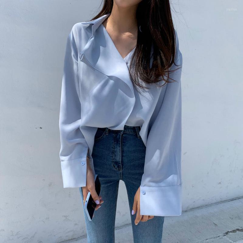 Women's Blouses & Shirts Spring Korea Chiffon Shirt Long Sleeve Chic V Neck Cross Design Blue Blouse Women Casual All-match Loose TopsWomen'
Women's Blouses & Shirts Spring Korea Chiffon Shirt Long Sleeve Chic V Neck Cross Design Blue Blouse Women Casual All-match Loose TopsWomen'