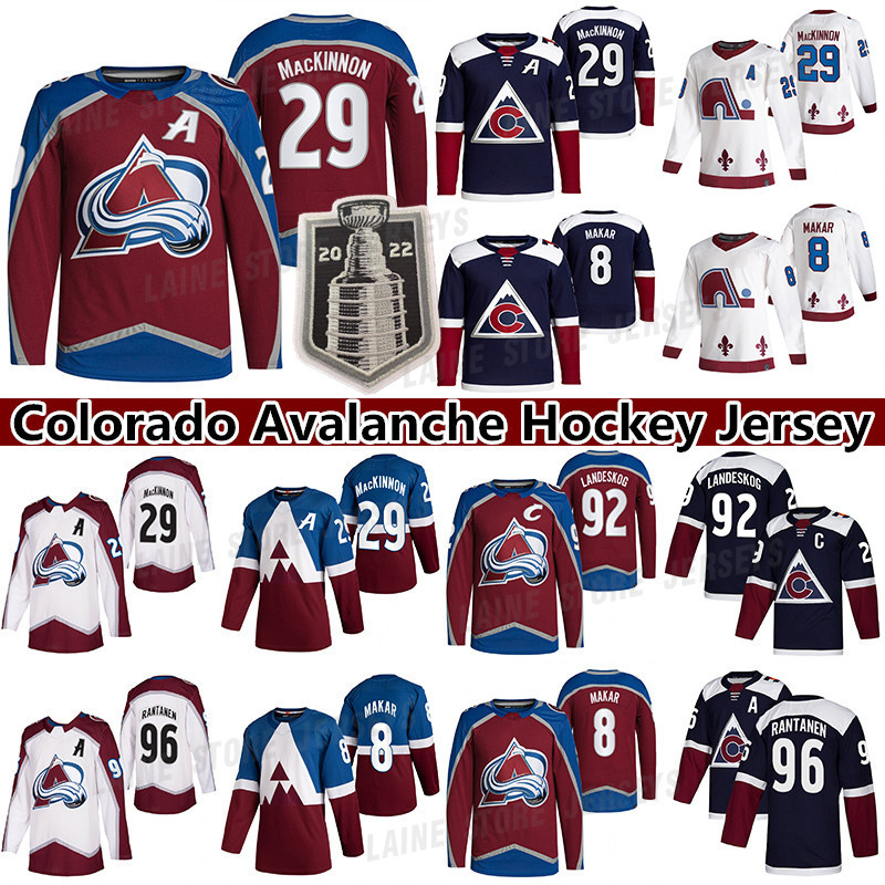 Colorado Avalanch hockey jersey 2022 Stanley Cup Finals 29 Nathan MacKinnon 8 Cale Makar 96 Mikko Rantanen 92 Gabriel Landeskog 19 Joe Sakic jerseys, White
Colorado Avalanch hockey jersey 2022 Stanley Cup Finals 29 Nathan MacKinnon 8 Cale Makar 96 Mikko Rantanen 92 Gabriel Landeskog 19 Joe Sakic jerseys, White