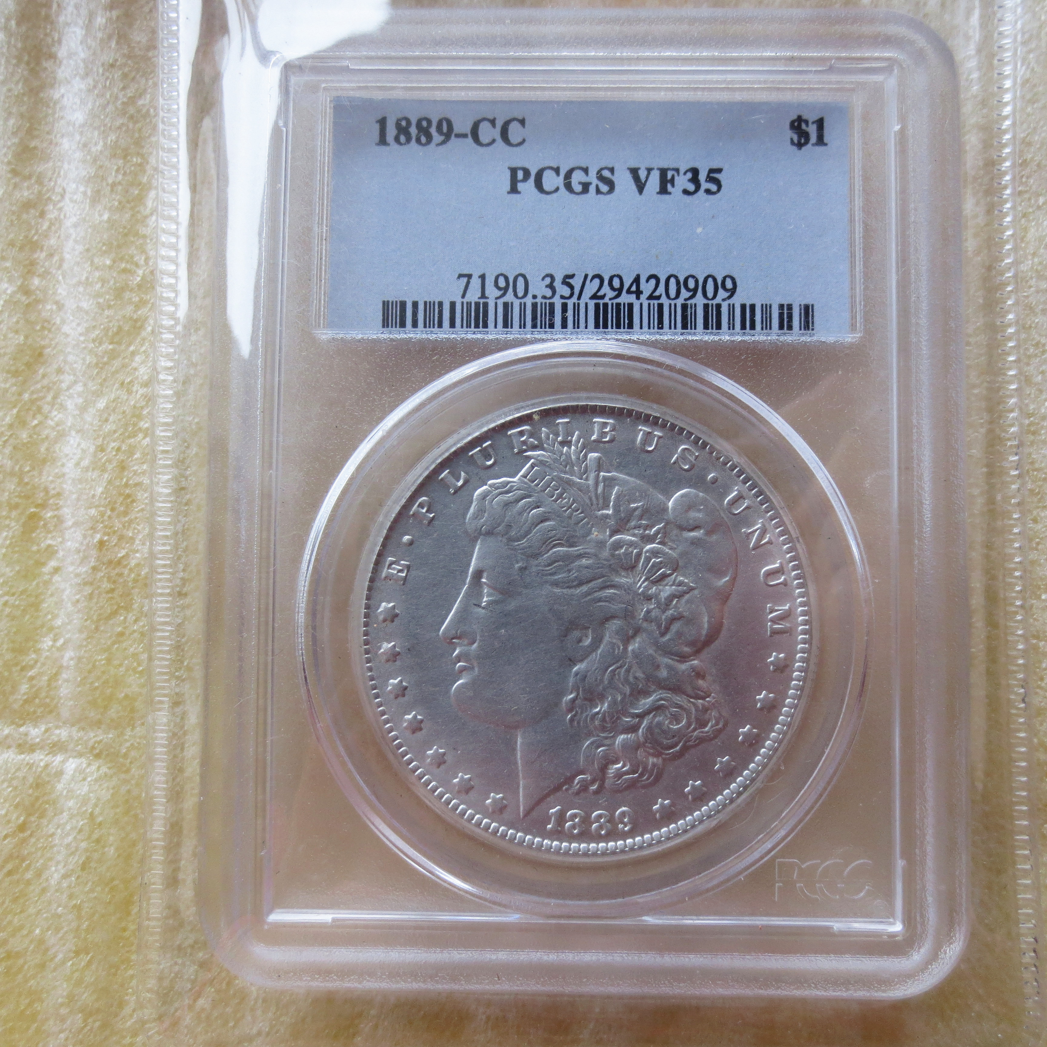 US Coin 1889cc VF35 Morgan Dollar Craft Silver Coins Currency Senior Transparent Box
US Coin 1889cc VF35 Morgan Dollar Craft Silver Coins Currency Senior Transparent Box