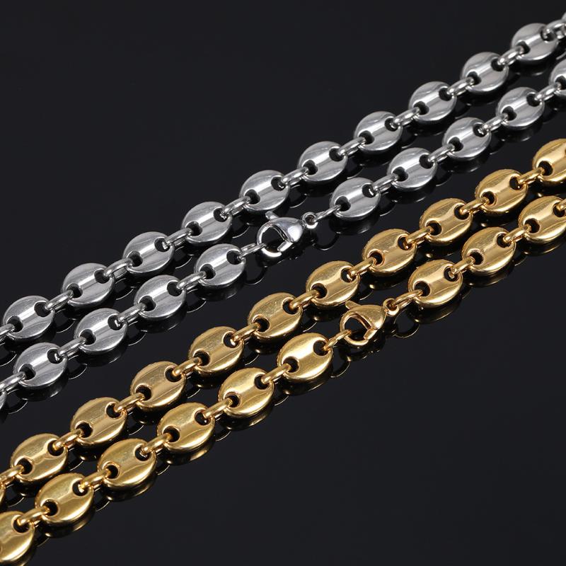 Chains Coffee Bean Necklace Stainless Steel Chain For Men Women Hip Hop Bracelets Gold Color JewelryChains
Chains Coffee Bean Necklace Stainless Steel Chain For Men Women Hip Hop Bracelets Gold Color JewelryChains