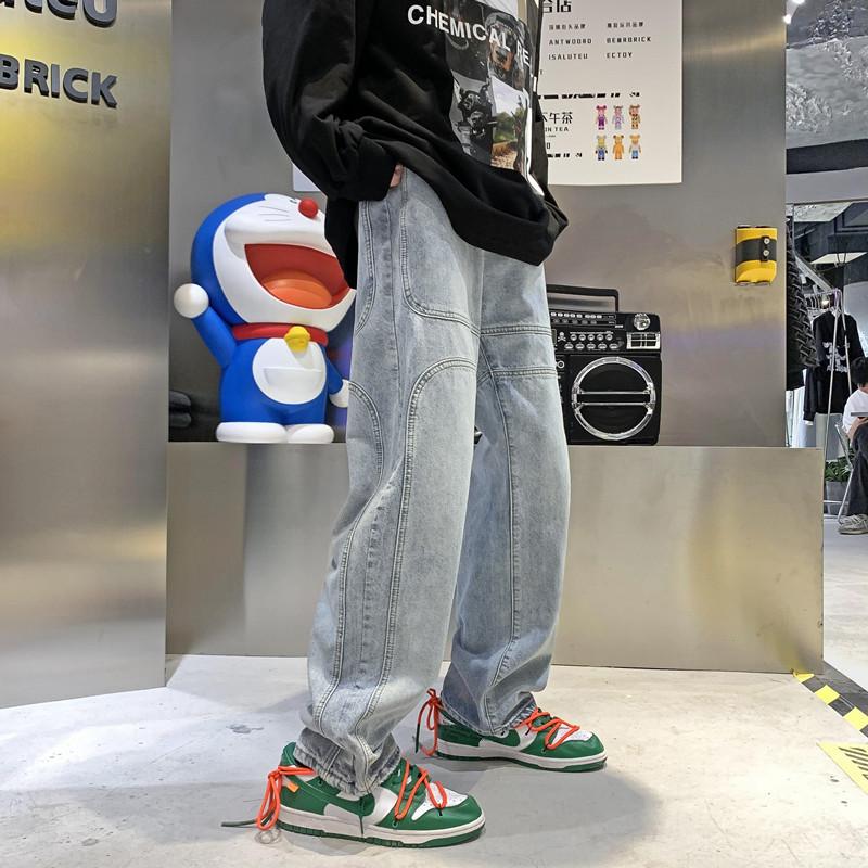 Men' Jeans ICCLEK Tooling Casual Pants Straight Loose Fashion Wide-leg Trousers Punk Blue
Men' Jeans ICCLEK Tooling Casual Pants Straight Loose Fashion Wide-leg Trousers Punk Blue