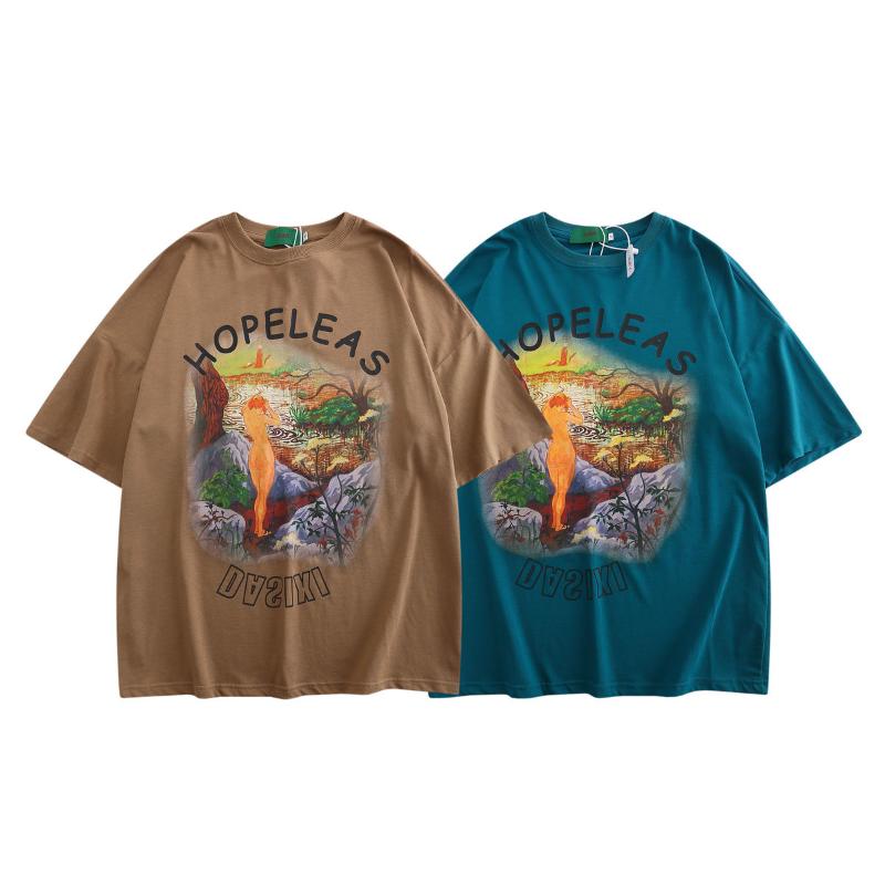 Men's T-Shirts American RETRO Art Oil Painting Printing Short Sleeve T-shirt Men's And Women's Fashion Brand Niche Design Loose Coup, Blue
Men's T-Shirts American RETRO Art Oil Painting Printing Short Sleeve T-shirt Men's And Women's Fashion Brand Niche Design Loose Coup, Blue