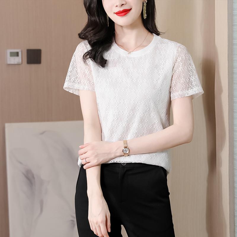 Women' T-Shirt Lace Large Size Women' Summer Casual Top White O-Neck 2022 Short Sleeve Loose Tees Fashion Female ClothesWomen
Women' T-Shirt Lace Large Size Women' Summer Casual Top White O-Neck 2022 Short Sleeve Loose Tees Fashion Female ClothesWomen