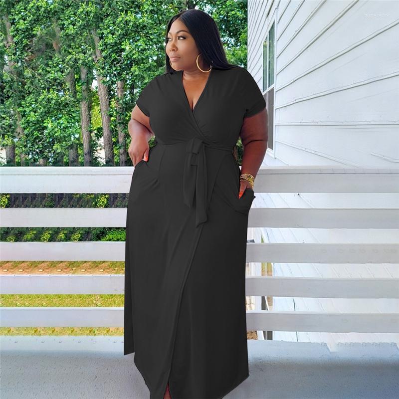Plus Size Dresses Maxi For Women Summer Drop Short Sleeve Long Dress With Lace Up Robe Longue Stretch Wholesale Jasp22, Black
Plus Size Dresses Maxi For Women Summer Drop Short Sleeve Long Dress With Lace Up Robe Longue Stretch Wholesale Jasp22, Black