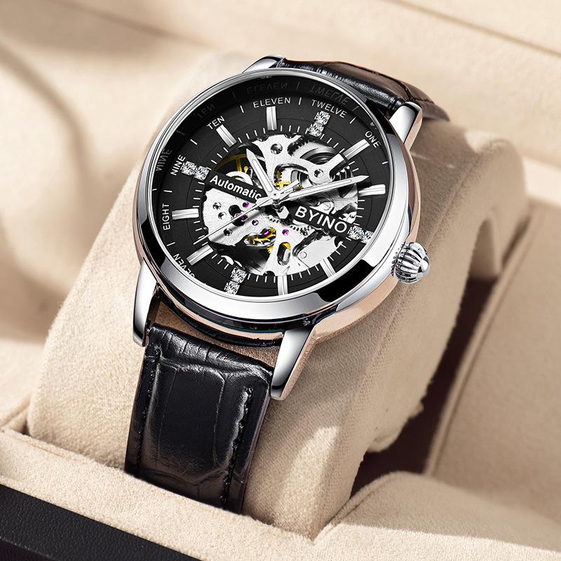 Wristwatches Men Automatic Mechanical Watches Fashion Leather Mesh Strap Watch Hollow Out Design Waterproof MAN Reloj HombreWristwatches
Wristwatches Men Automatic Mechanical Watches Fashion Leather Mesh Strap Watch Hollow Out Design Waterproof MAN Reloj HombreWristwatches