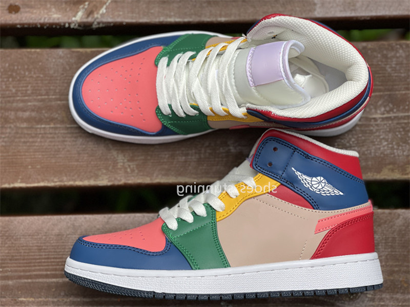 Shoes Top Quality Basketball Womens Jumpman 1 Mid Multi-Color Mid SE Rainbow ARC-EN-CIEL Cultural Sneakers Outdoor Trainers SHOEBox
Shoes Top Quality Basketball Womens Jumpman 1 Mid Multi-Color Mid SE Rainbow ARC-EN-CIEL Cultural Sneakers Outdoor Trainers SHOEBox
