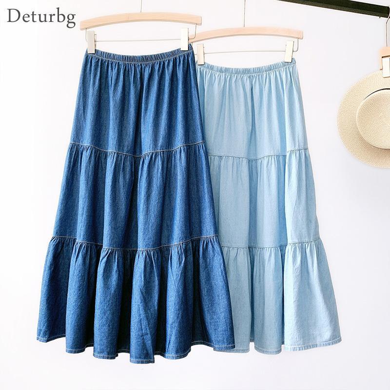 Women's Elegant A-Line Denim Midi Skirt Korean Female High Waist Washed Jeans Skirts Faldas 2022 Summer Autumn SK557, Blue
Women's Elegant A-Line Denim Midi Skirt Korean Female High Waist Washed Jeans Skirts Faldas 2022 Summer Autumn SK557, Blue