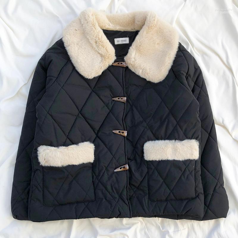 Winter Korean Down Cotton Bread Coat Thick Outwear Women Drawstring Waist Faux Fur Lapel Warm Jacket1 Guin22, Black
Winter Korean Down Cotton Bread Coat Thick Outwear Women Drawstring Waist Faux Fur Lapel Warm Jacket1 Guin22, Black