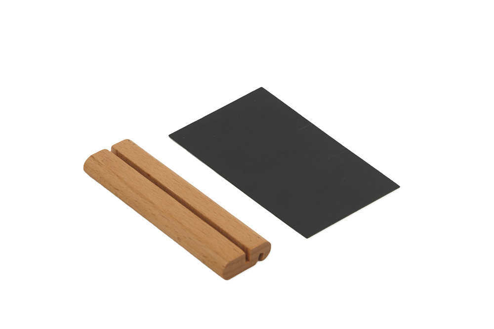 2-side Round 90x55mm Wood Base Sign Holder Various Sizes Table Menu Holder
