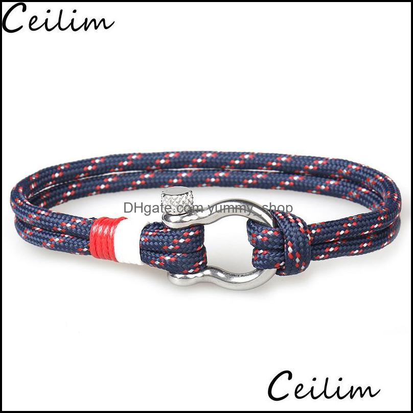Link Chain Bracelets Jewelry European Buckles Survival Bracelet Horseshoe Charm Navy Style Braided Rope Paracord For Men Women Gifts Drop D
Link Chain Bracelets Jewelry European Buckles Survival Bracelet Horseshoe Charm Navy Style Braided Rope Paracord For Men Women Gifts Drop D