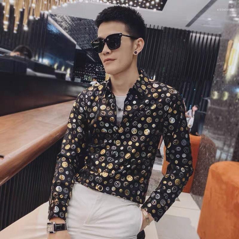 Men's Casual Shirts Autumn Men's Shirt Long Sleeve Slim Korean Fashion Printed ShirtMen's Eldd22, Black
Men's Casual Shirts Autumn Men's Shirt Long Sleeve Slim Korean Fashion Printed ShirtMen's Eldd22, Black