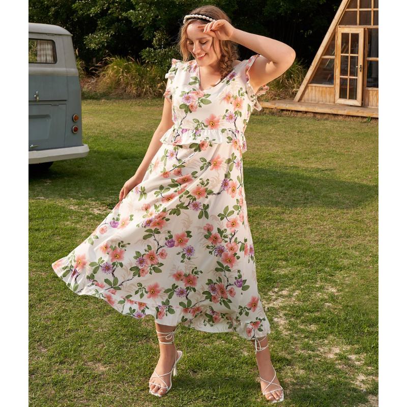 Plus Size Dresses Women Dress Long Floral Short Sleeve Larges Big Plussize V-neck Clothes Clothing Casual Wear For Female SuitsPlus, 200429
Plus Size Dresses Women Dress Long Floral Short Sleeve Larges Big Plussize V-neck Clothes Clothing Casual Wear For Female SuitsPlus, 200429