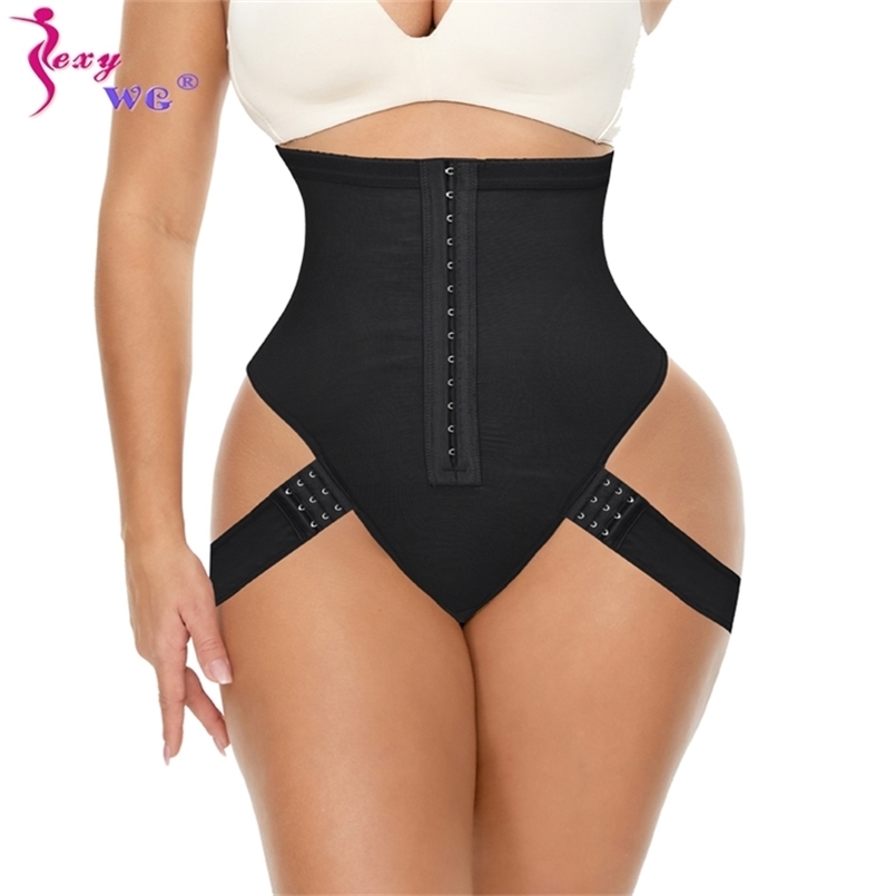 SEXYWG Butt Lifter Tummy Control Panties Booty Pulling Underwear Body Shaper Waist Trainer Corset Body Shapewear Plus Size 220506