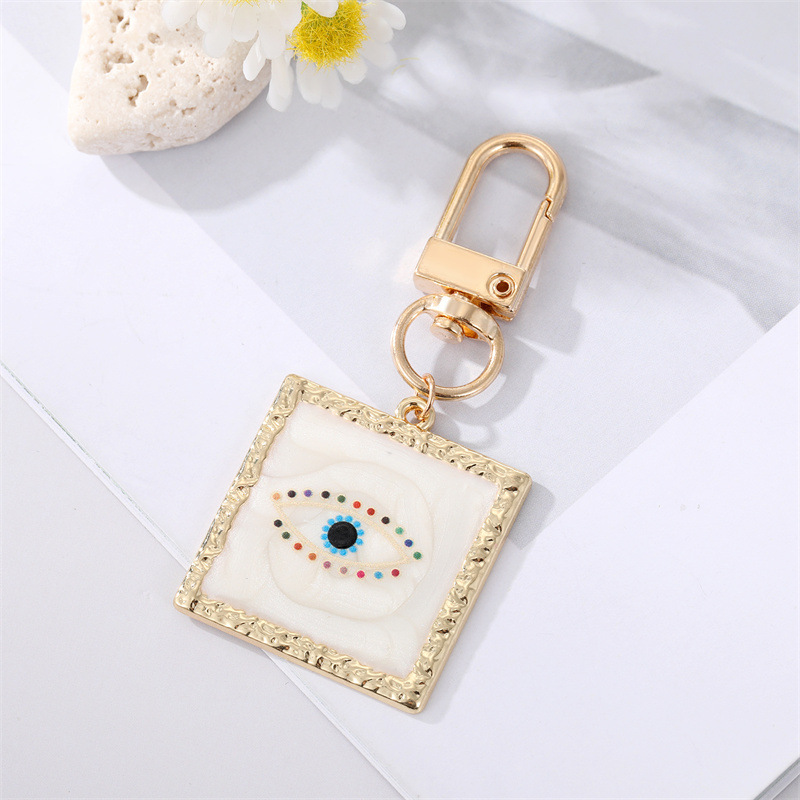 Colorful Enamel Evil Eye Keychains Car Bag Decorate Key Chain
