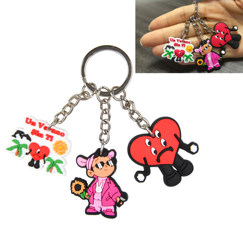 1pcs MOQ 2D/3D Bad Bunny KeyChains Soft Rubber Pvc Keychain for Kids Promotional Gift Popular Custom House Key Chain as Birthday Gift to Lovers
1pcs MOQ 2D/3D Bad Bunny KeyChains Soft Rubber Pvc Keychain for Kids Promotional Gift Popular Custom House Key Chain as Birthday Gift to Lovers