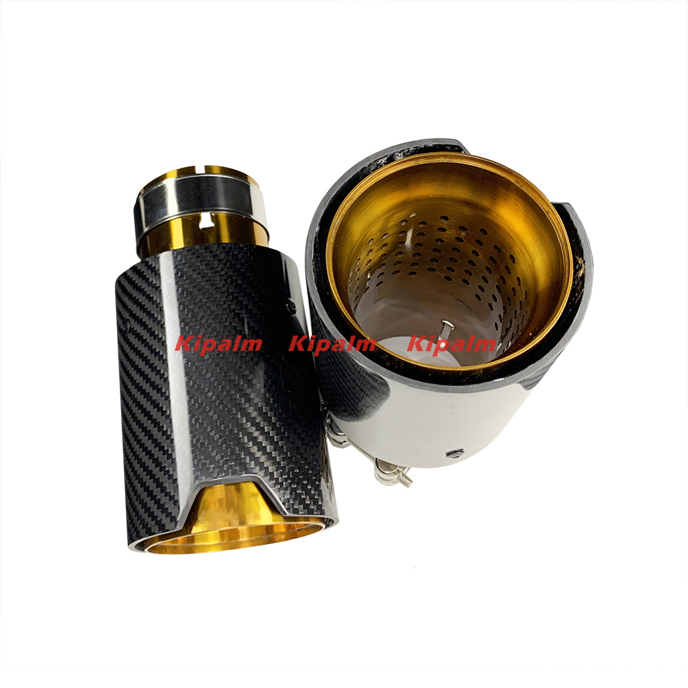 

1 piece M Performance Style Gold Inner Pipe Carbon Fiber Exhaust muffler Tip For BMW F30 F31 F20 F22 F23 F32 F33 F36 F10 F12