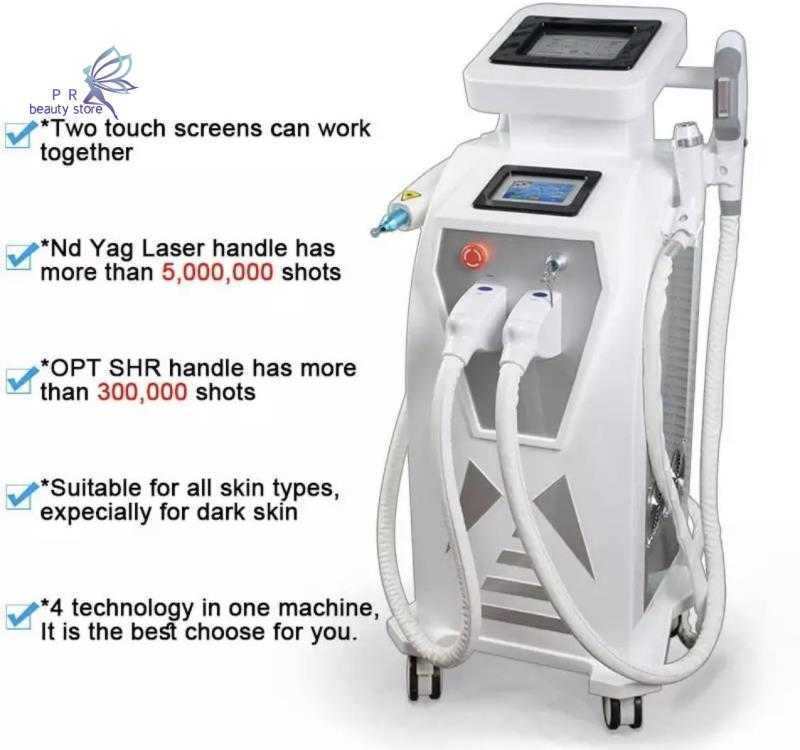 2023 3in1 laser ipl hair removal acne skin care machine nd yag pigmentation remove rf face lift beauty spa equipment