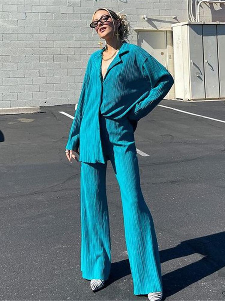 Women' Two Piece Pants Ladies Elegant Pleated Shirt Suits Women Loose Shirts And High-Waist Wide-Leg Sets Female Solid Ruched CardiganWomen, Black
Women' Two Piece Pants Ladies Elegant Pleated Shirt Suits Women Loose Shirts And High-Waist Wide-Leg Sets Female Solid Ruched CardiganWomen, Black