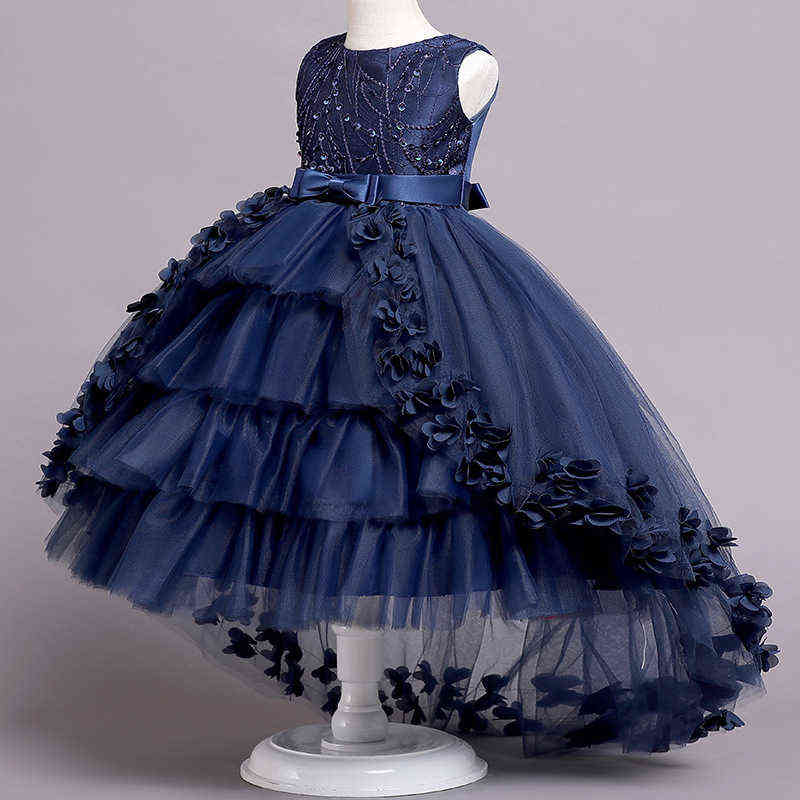 New High quality baby lace princess dress for girl elegant birthday party dress girl dress Baby girl's christmas clothes 2-12yrs Y220510
