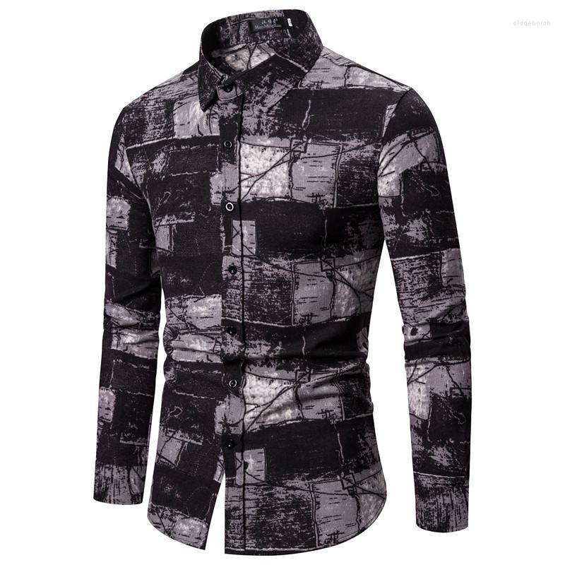 Men's Casual Shirts Fashion For Men Long Sleeve Vintage Colorblock Shirt Dress Camisa Button Lapels Collar Male Turn Down ShirtMen's Eldd22, Black 
Men's Casual Shirts Fashion For Men Long Sleeve Vintage Colorblock Shirt Dress Camisa Button Lapels Collar Male Turn Down ShirtMen's Eldd22, Black