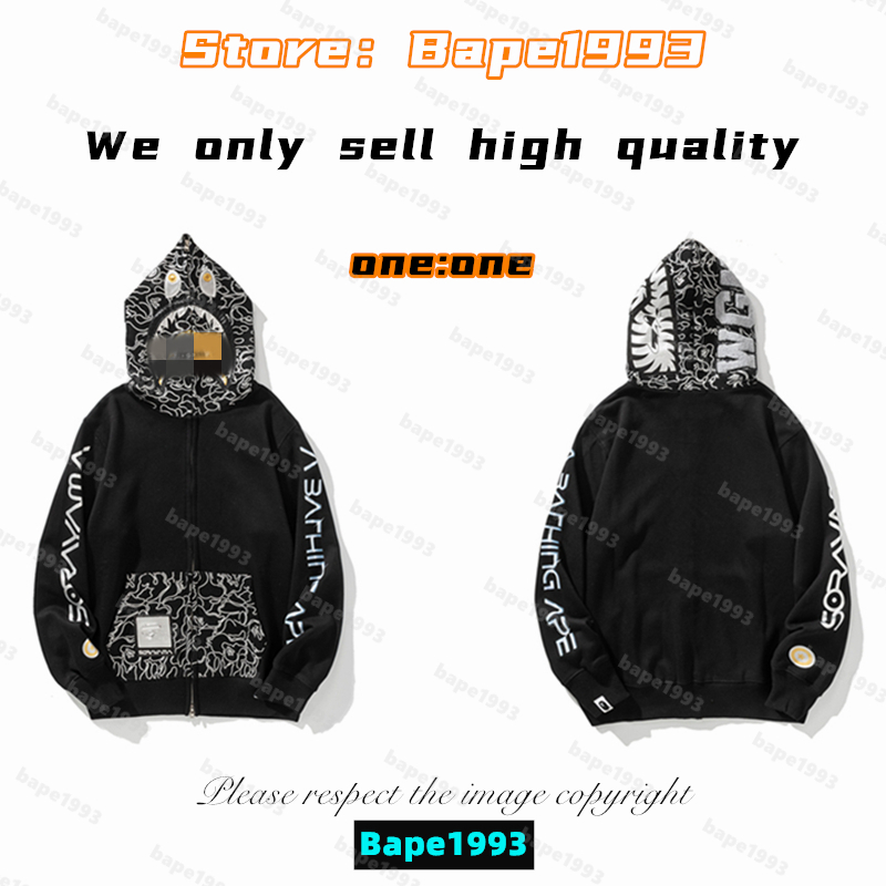 High quality Apes Mens Hoodies & Sweatshirt Japan shark B ape head Galaxy spots luminous camo Male and female couples with the same model 100% cotton New hoodie 1993 KS4-18, 1 button
High quality Apes Mens Hoodies & Sweatshirt Japan shark B ape head Galaxy spots luminous camo Male and female couples with the same model 100% cotton New hoodie 1993 KS4-18, 1 button