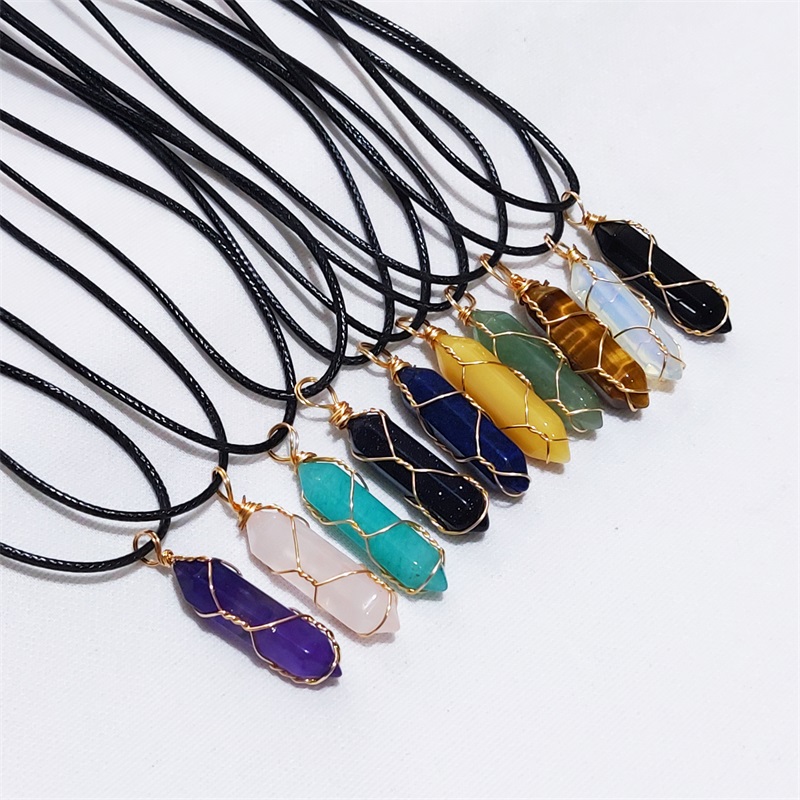 Hotsale Carving Hexagon Prism Stone Pendant Reiki Healing Crystal Tiger Eye Rose Quartz Opal Aventurines Necklace for Women Jewelry
Hotsale Carving Hexagon Prism Stone Pendant Reiki Healing Crystal Tiger Eye Rose Quartz Opal Aventurines Necklace for Women Jewelry