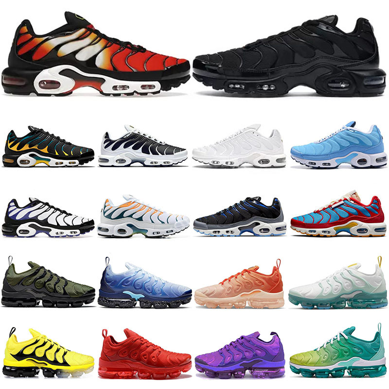 

2022 tn plus Running Shoes mens Black white Hyper Jade Royal Sunset Orange Yellow University Blue Metallic Teal women Breathable sneakers sports trainers, Shoes box