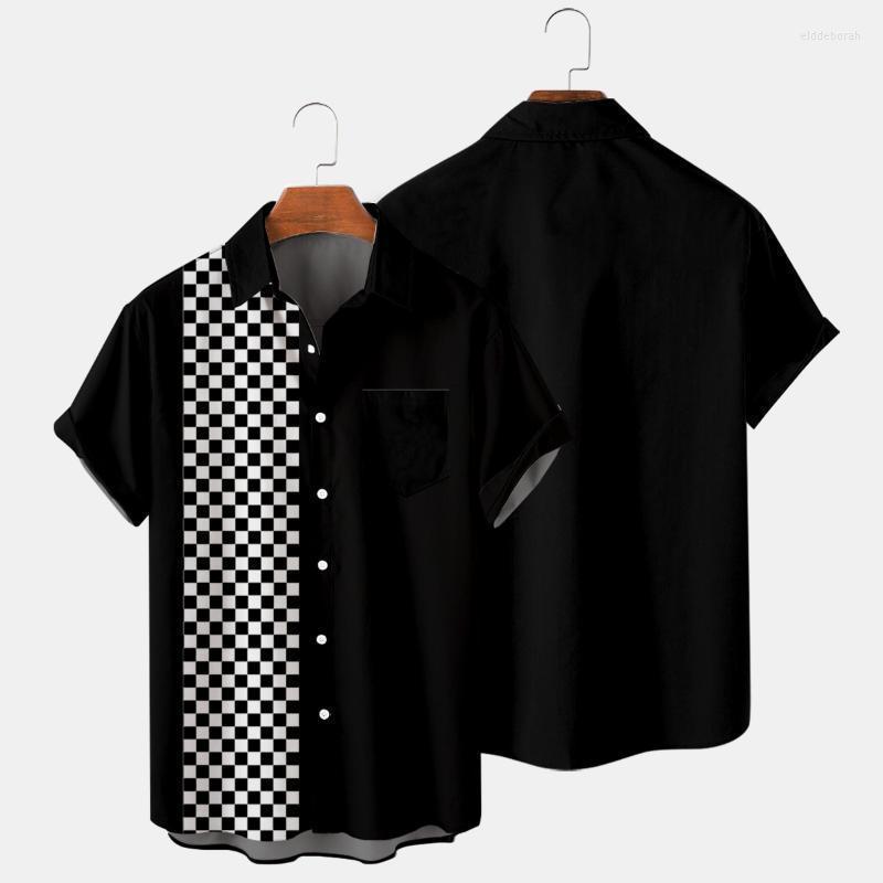 Men's Casual Shirts Men 3D Printed Black White Turn-down Collar Short Sleeve Lapel Shirt Large Size Stitching Grid ShirtMen's Eldd22, Beige
Men's Casual Shirts Men 3D Printed Black White Turn-down Collar Short Sleeve Lapel Shirt Large Size Stitching Grid ShirtMen's Eldd22, Beige