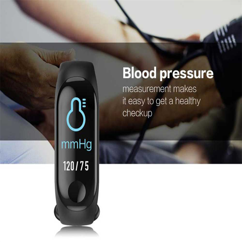 M3 Smart Wristbands Digital Watch Bracelet for Child Women with Heart Rate Monitoring Running Pedometer Colour Counter Health Sport Tracker Wristband