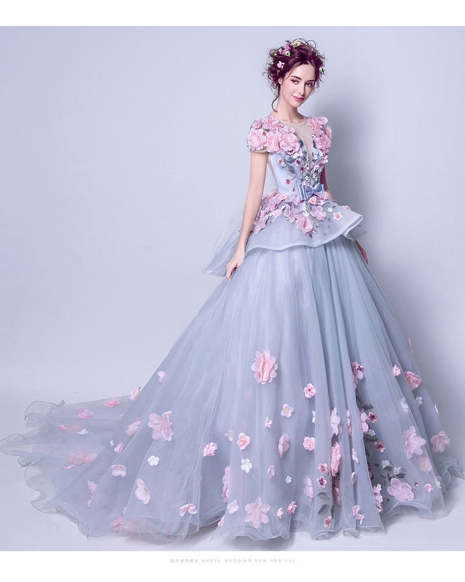 Modest Sparkly Crystal Lace Dresses Cathedral Train Bridal Gowns Real Image 3D Floral Plus Size Wedding Gown Pnina Tornai 403