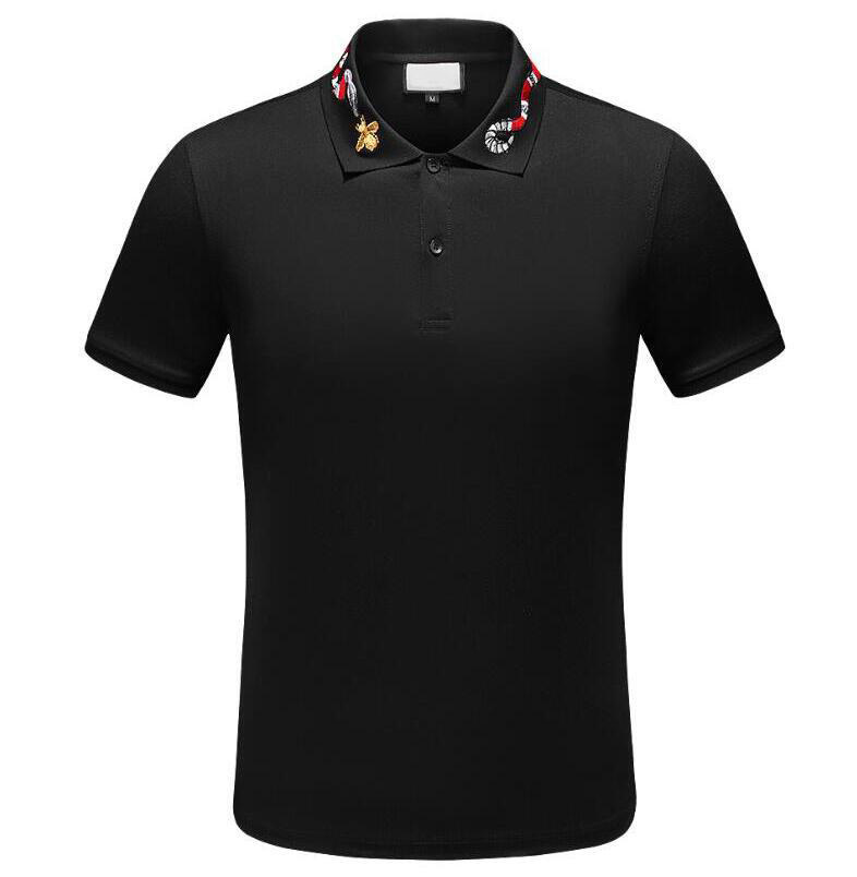 brands Solid Cotton polo with embroideries bee Kin gsnake UFO men polo shirt collar polos mens t shirts clothing shorts Poloshirt
brands Solid Cotton polo with embroideries bee Kin gsnake UFO men polo shirt collar polos mens t shirts clothing shorts Poloshirt