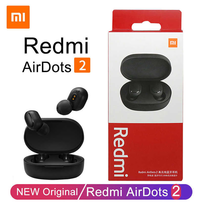 New Original Redmi AirDots 2 Fone Wireless Earphone Bluetooth Headphones Mi Ture In-Ear Earbuds, With black case
New Original Redmi AirDots 2 Fone Wireless Earphone Bluetooth Headphones Mi Ture In-Ear Earbuds, With black case