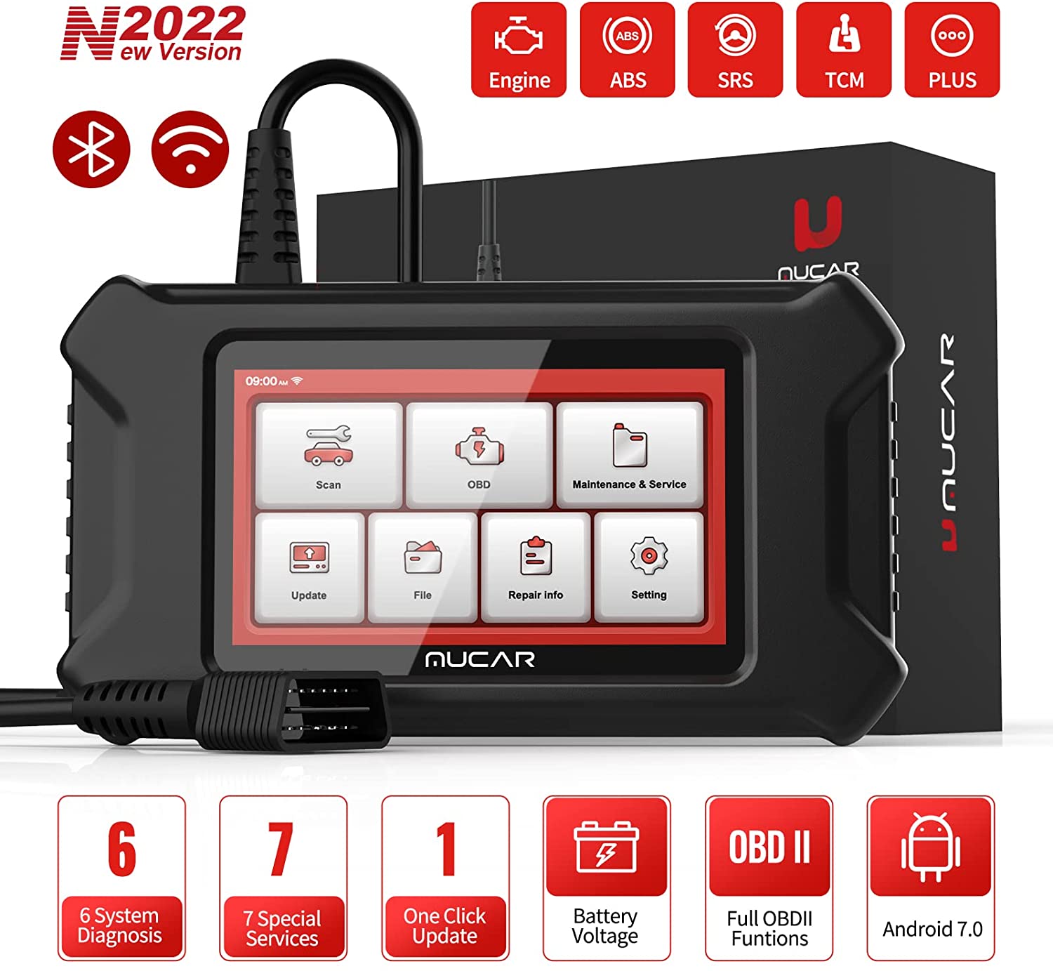 THINKCAR MUCAR CS6 OBD2 Scanner Tools Oil/EPB/SAS/TPMS/TBA/ABS RESET 6 System Professional Car Diagnostic Tool
THINKCAR MUCAR CS6 OBD2 Scanner Tools Oil/EPB/SAS/TPMS/TBA/ABS RESET 6 System Professional Car Diagnostic Tool
