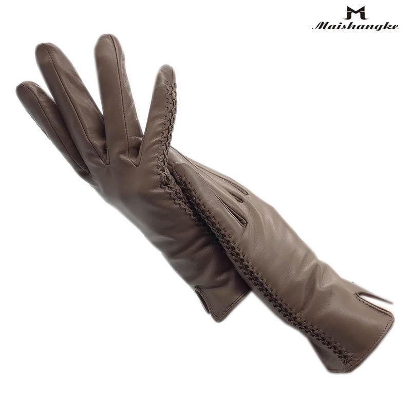 Five Fingers Gloves Winter Ladies Wrist Fashion Sheepskin Khaki Warmth Genuine Leather Driving Points Cold-proof Dark Beige Leathe
Five Fingers Gloves Winter Ladies Wrist Fashion Sheepskin Khaki Warmth Genuine Leather Driving Points Cold-proof Dark Beige Leathe