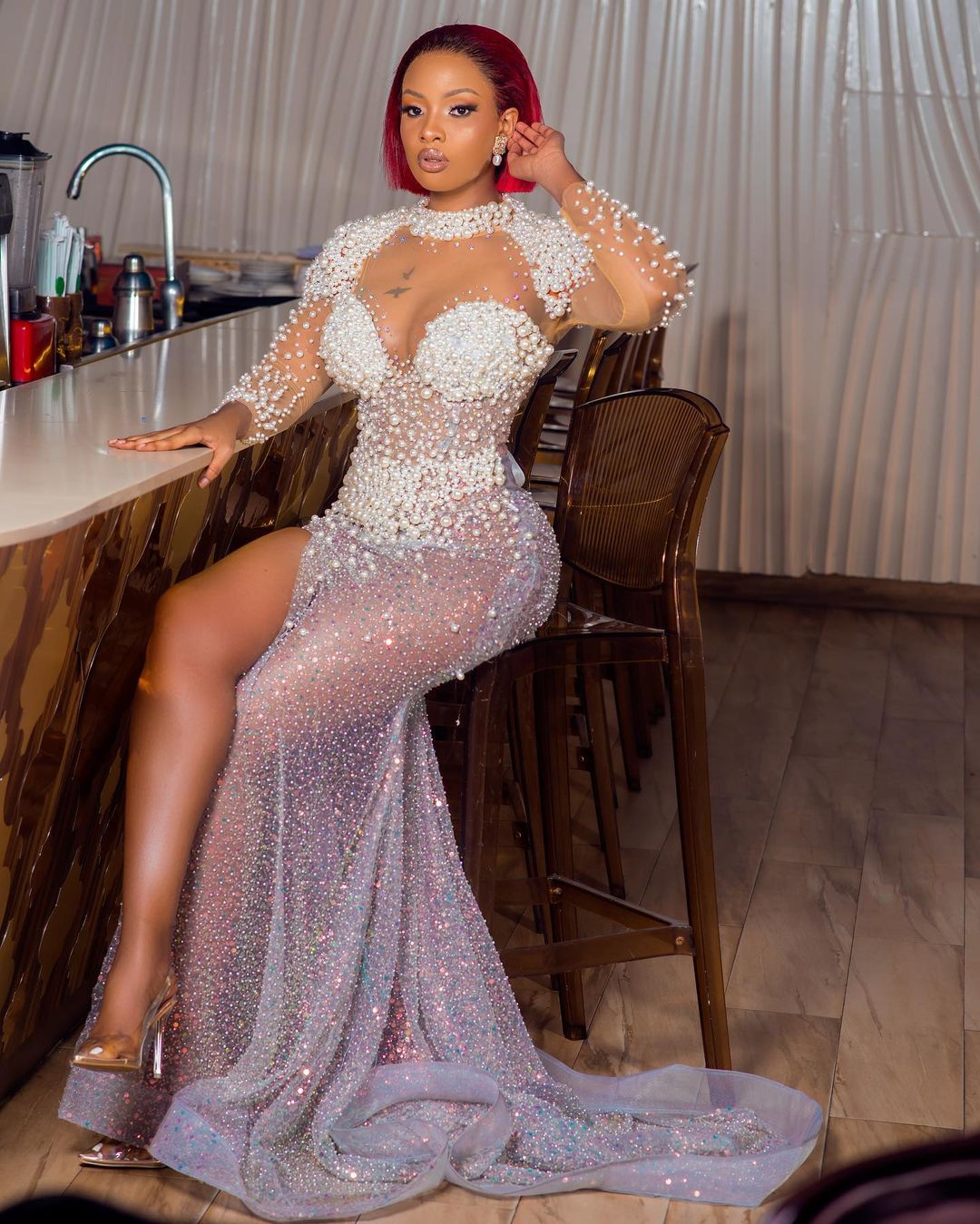 2022 Plus Size Arabic Aso Ebi Luxurious Mermaid Sparkly Wedding Dress Sequined Lace Bridal Gowns Dresses ZJ765