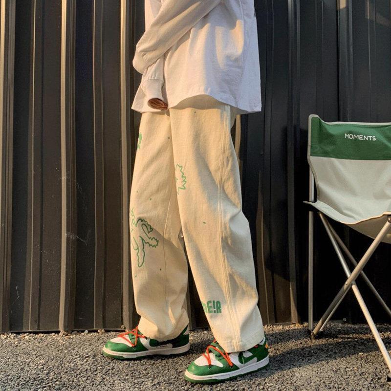 Woman Punk Hippie Wide Leg Pant Gothic Harajuku Streetwear Anime Street Style Mall Goth Black Print Trousers Hip Hop y2k 220325