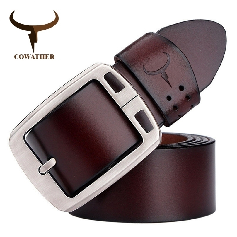 COWATHER cowhide genuine leather belts for men brand Strap male pin buckle vintage jeans belt 100-150 cm long waist 30-52 XF001 220402, Black
COWATHER cowhide genuine leather belts for men brand Strap male pin buckle vintage jeans belt 100-150 cm long waist 30-52 XF001 220402, Black