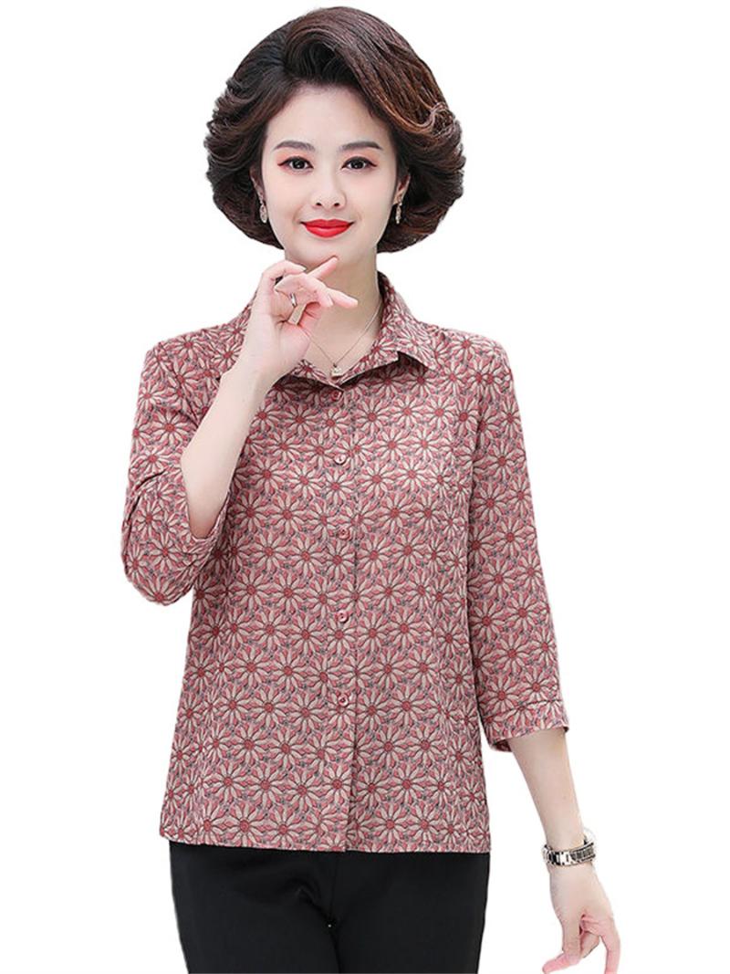 Women's Blouses & Shirts Women Spring Autumn Lady Fashion Casual Half Sleeve Turn-down Collar Flower Printing Blusas Tops B6019Women's, Gray
Women's Blouses & Shirts Women Spring Autumn Lady Fashion Casual Half Sleeve Turn-down Collar Flower Printing Blusas Tops B6019Women's, Gray