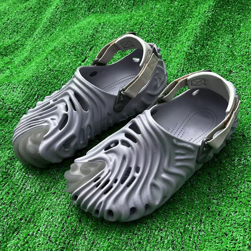 

designer sandals slides shoes croc pollex men women clogs Crocodile Cucumber Menemsha Spackle Almost White clog outdoor flip flop sandal, #15