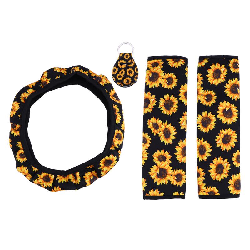 Steering Wheel Covers 1 Set/4pcs Car Accessories With 1pc Sunflower Cover 2pcs Belt And Sunflowers
Steering Wheel Covers 1 Set/4pcs Car Accessories With 1pc Sunflower Cover 2pcs Belt And Sunflowers