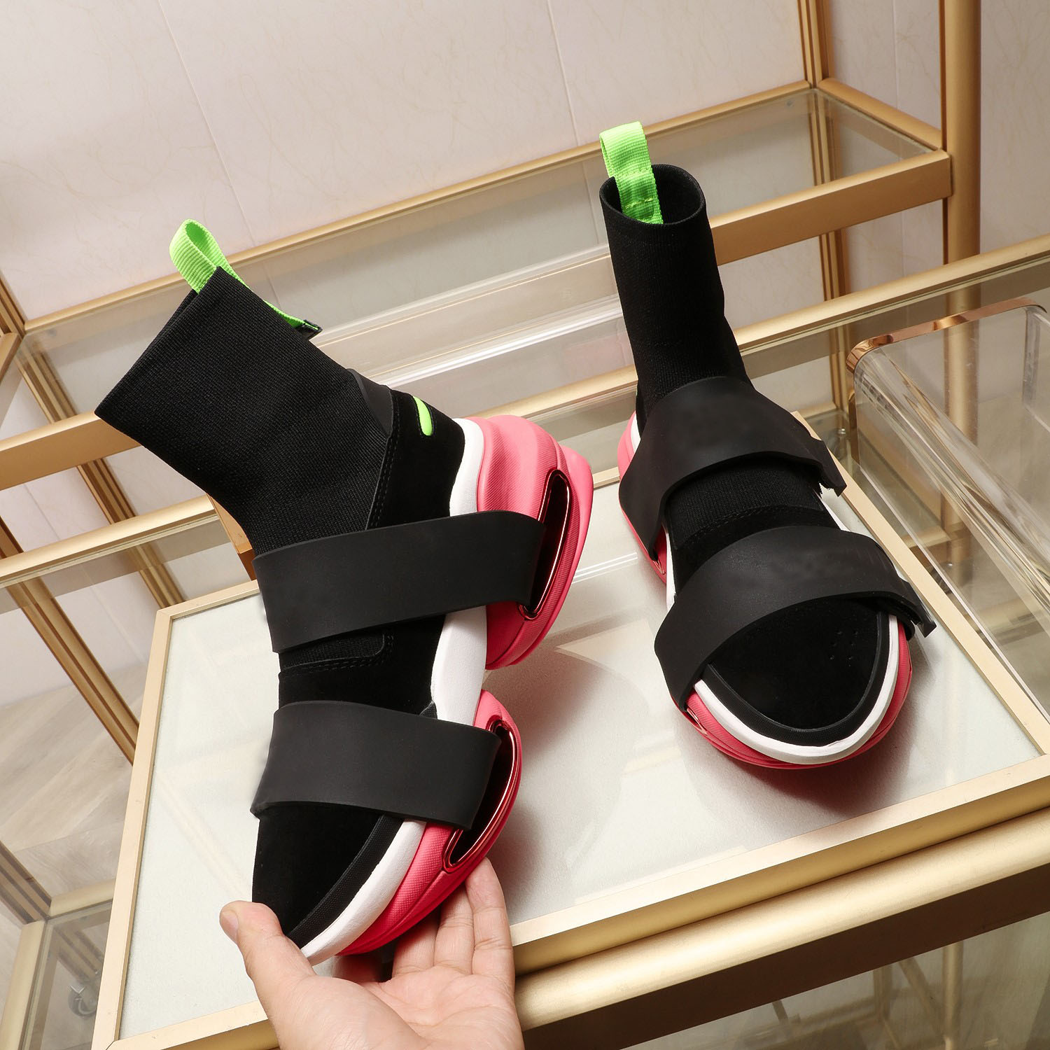 Fashion- High quality Casual socks shoes spring and autumn elastic high top mens and womens fashion leisure thick soled socks boots, Grey
Fashion- High quality Casual socks shoes spring and autumn elastic high top mens and womens fashion leisure thick soled socks boots, Grey