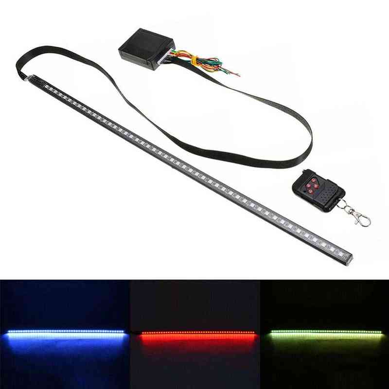 56CM RGB 48-LED Knight Night Rider LED Strip Scanner Lighting Bars Remote Atmosphere Decorative Lamp Warning Signal Light Y220708
