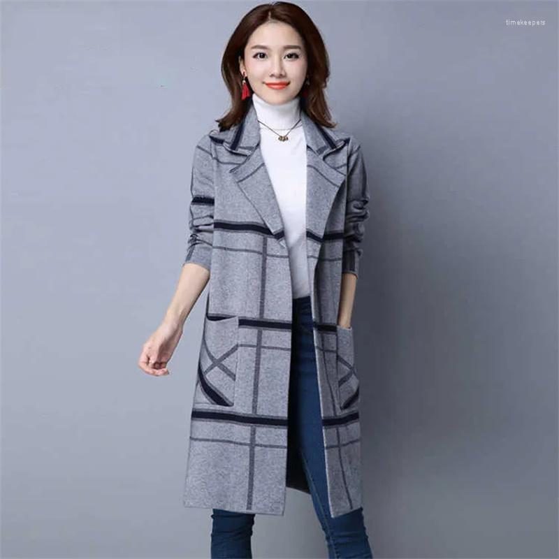 Women's Knits & Tees Korean Plaid Coat For Women 2022 Medium Long Knitted Cardigan Fat Sister Sweater ThickeningWomen's Time22, Navy blue
Women's Knits & Tees Korean Plaid Coat For Women 2022 Medium Long Knitted Cardigan Fat Sister Sweater ThickeningWomen's Time22, Navy blue