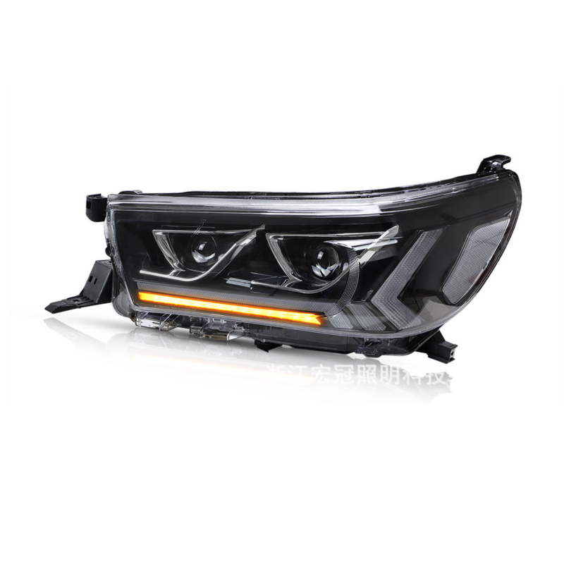 Car Tuning LED Headlights For Toyota Hilux 20 15-19 Dual Beam Lens Head Light LED Daytime Running Headlight Assembly