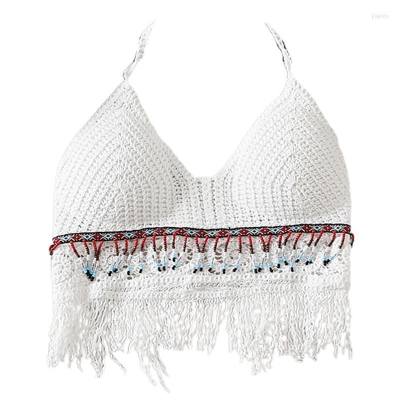 Women's Tanks & Camis Style Women Ethnic Crochet Halter Bra Sexy V-Neck Geometric Long Tassel Beach Cami TopWomen's, White
Women's Tanks & Camis Style Women Ethnic Crochet Halter Bra Sexy V-Neck Geometric Long Tassel Beach Cami TopWomen's, White