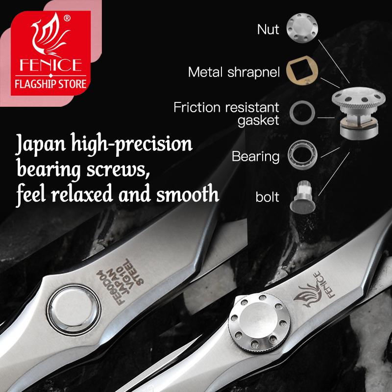 Fenice 6.0 inch Hairdressing Scissors Shears Hair Cutting Professional JP VG10 Steel for Barber shop 220317
