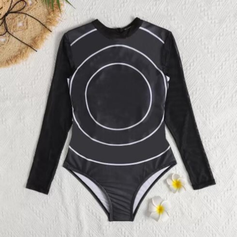 Designer Swimsuit Women 2022 Swimwear Long Sleeve Printed Female Bathing Suit Surfing Bodysuit Swim Wear Beach, D3
Designer Swimsuit Women 2022 Swimwear Long Sleeve Printed Female Bathing Suit Surfing Bodysuit Swim Wear Beach, D3