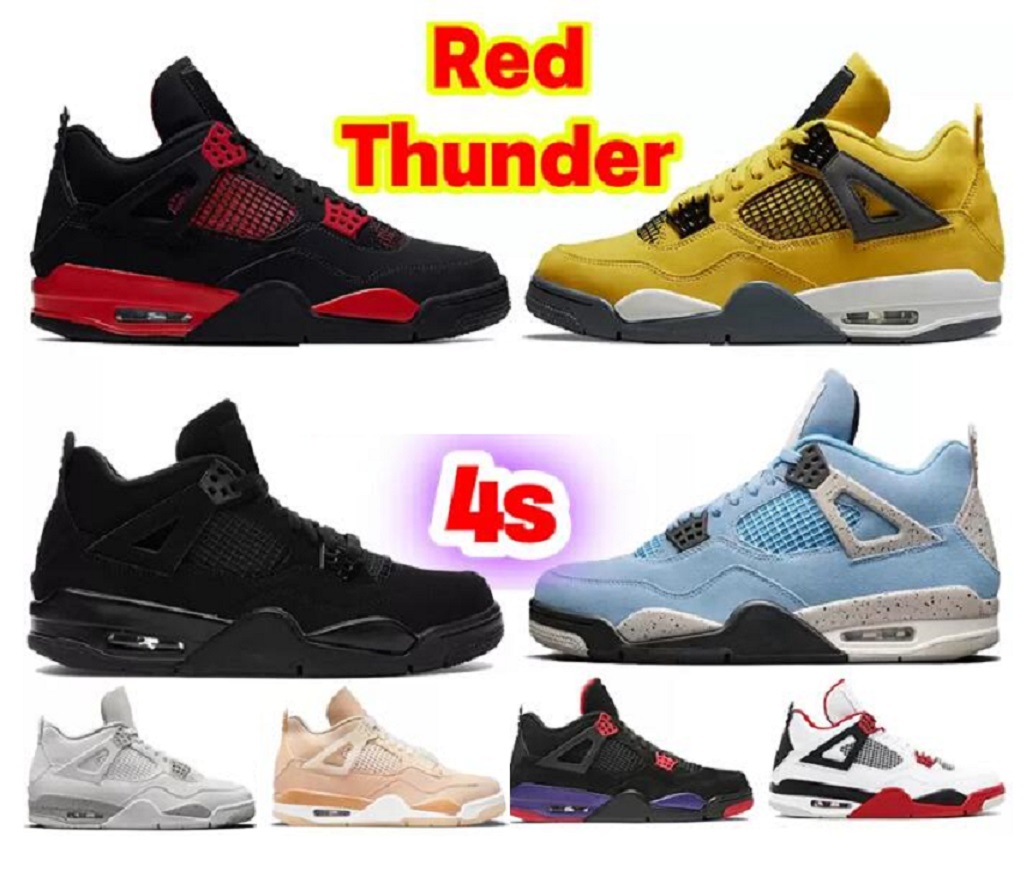 Designers 4s 4 Basketball Shoes University Blue Red Thunder Tour Yellow Black Cat White Oreo Bred kids Big boy Sneakers Fire Red Shimmer Pure Money Cool Grey Trainers
Designers 4s 4 Basketball Shoes University Blue Red Thunder Tour Yellow Black Cat White Oreo Bred kids Big boy Sneakers Fire Red Shimmer Pure Money Cool Grey Trainers